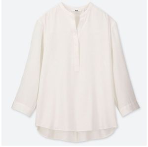 Uniqlo Rayon Stand Collar Blouse NWT